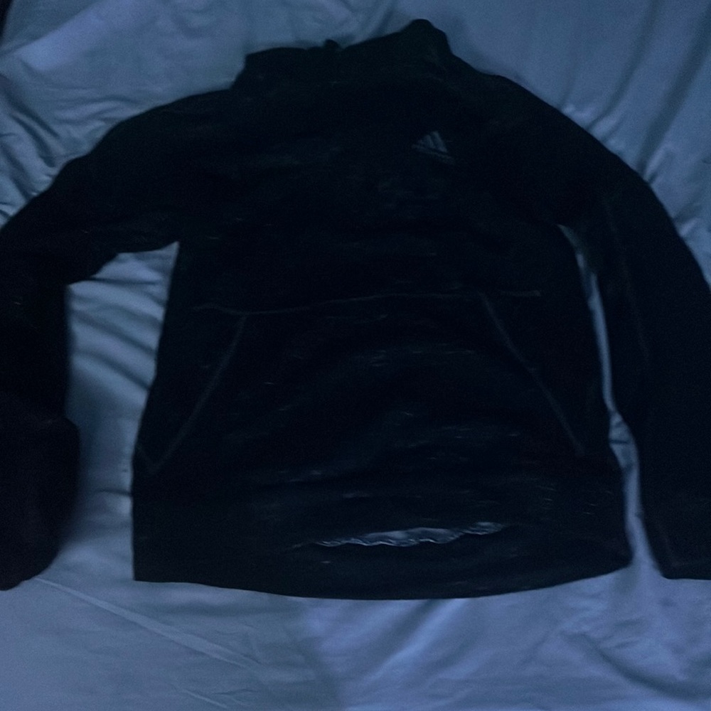 Black adidas hoodie 14/16 large